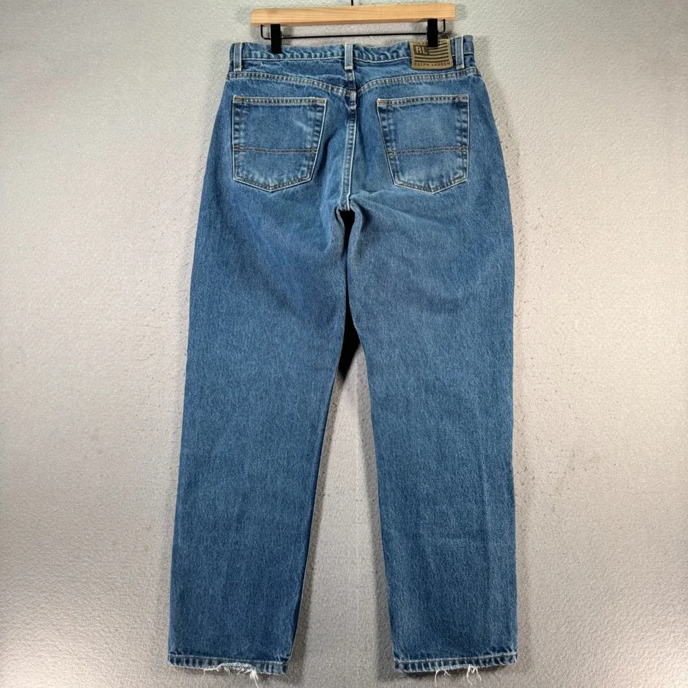 Vintage Polo Ralph Lauren Jeans Mens 34x30 Blue‎ Relaxed Fit Lightwash Comfort